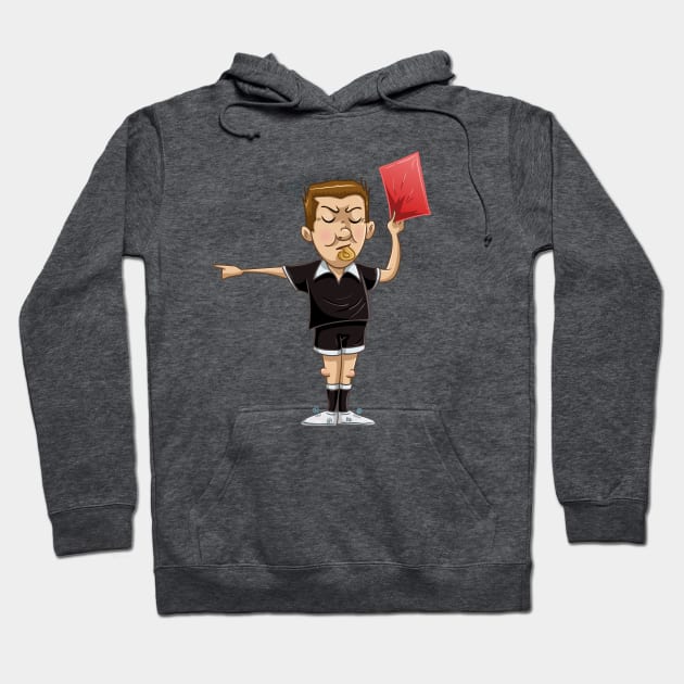 Soccer Referee Holds Red Card Hoodie by LironPeer